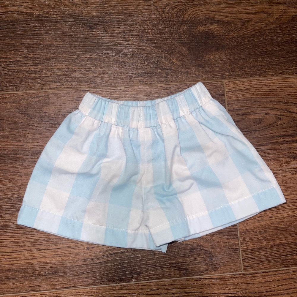 The Beaufort Bonnet Company Light Blue and White Plaid Shorts